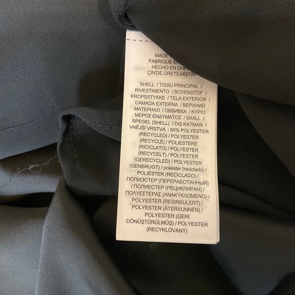 Ralph Lauren Black Satin Evening Gown Size 4 Pleated Long Column Formal Dress - Picture 10 of 12